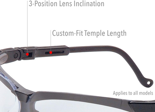 Uvex Genesis Safety Glasses Frame Features
