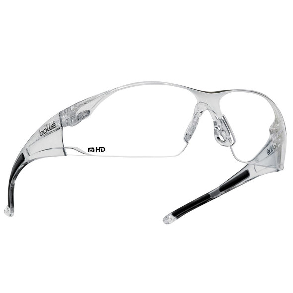 Bolle Rush Safety Glasses with Clear HD Hydrophobic Lens 40113