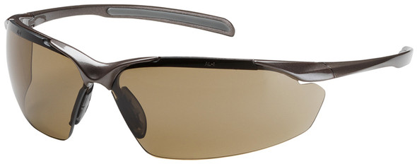 Bouton Commander Safety Glasses with Bronze Frame and Brown Anti-Fog Lens