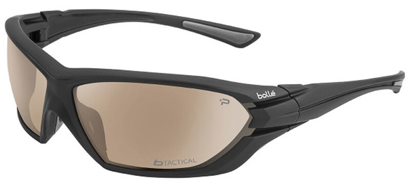 Bolle Assault Tactical Safety Glasses with Matte Black Frame and Twilight Anti-Fog Lens 40148