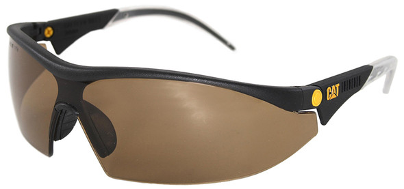 CAT Digger Safety Glasses with Black Frame and Brown Lens DIGGER-103