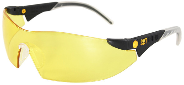 CAT Dozer Safety Glasses with Black Frame and Yellow Lens DOZER-112