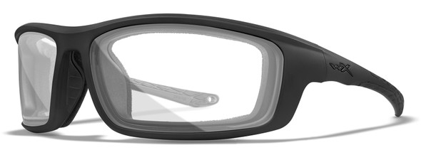 Wiley X Grid Safety Glasses with Black Frame and Clear Lens CCGRD03