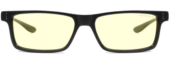 Gunnar Cruz Computer Glasses with Onyx Frame and Amber Lens - Front