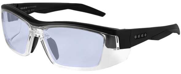 EnChroma Martinez Color Blind Safety Glasses with Cx1 Indoor DT Lens Cx1-DT-MTZ-BK-PL