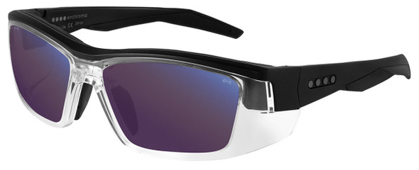 EnChroma Martinez Color Blind Safety Glasses with Cx3 Outdoor Sun SP Lens Cx3-PT-MTZ-BK-PL