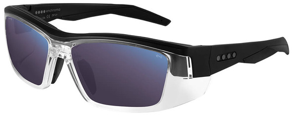 EnChroma Martinez Color Blind Safety Glasses with Cx3 Outdoor Sun Lens Cx3-SN-MTZ-BK-PL