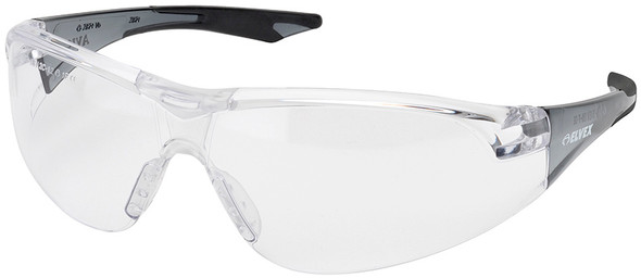 Elvex Avion Safety Glasses with Black Temples and Clear Lens