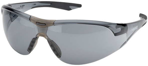 Elvex Avion SlimFit Safety Glasses with Black Temples and Gray Anti-Fog Lens