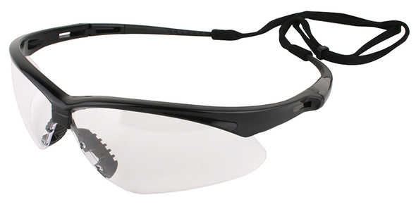 KleenGuard Nemesis Safety Glasses with Black Frame and Clear Lens
