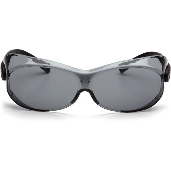 Pyramex OTS XL S7520SJ Over-Prescription Safety Glasses with Large Gray Lens Front View