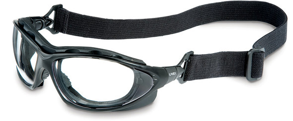 Uvex Seismic Bifocal Safety Glasses/Goggles with Black Frame and Clear Anti-Fog Lens with Strap