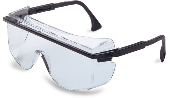 Uvex Astrospec OTG 3001 Safety Glasses Black Frame Clear UD Lens S2500