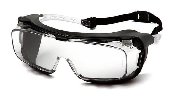 Pyramex Cappture S9910STMRG Safety Glasses with Gasket and H2X Clear Anti-Fog Lens