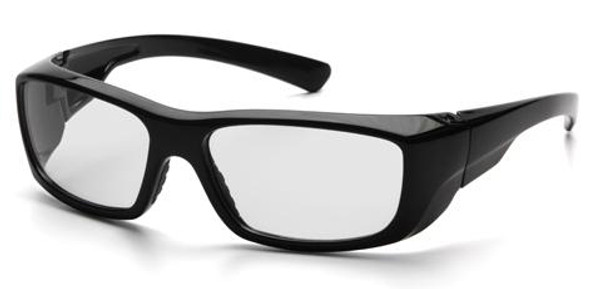 Pyramex Emerge Safety Glasses with Black Frame and Clear Lens SB7910DRX
