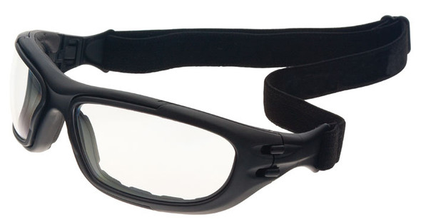 Guard Dogs G100 Safety Glasses/Goggle Kit with Black Frame and Clear and Gray Lenses with goggle strap