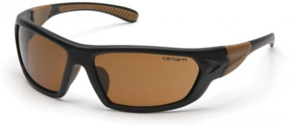 Carhartt Carbondale Safety Glasses with Black Frame and Sandstone Bronze Lens CHB218D