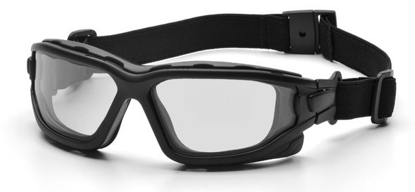 Pyramex I-Force Safety Goggle/Glasses with Black Frame and Clear Anti-Fog Lenses SB7010SDT
