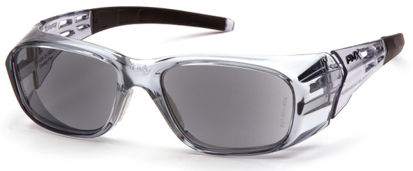 Pyramex Emerge Plus Safety Glasses with Translucent Gray Frame and Gray Full Reader Lens
