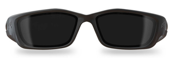 Edge Kazbek XL Safety Glasses Black Frame Smoke Lens SK-XL116 - Front View