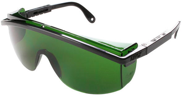 Uvex Astrospec 3000 Safety Glasses with Black Frame/Spatula Temples and Shade 3.0 Infra-dura UD Lens