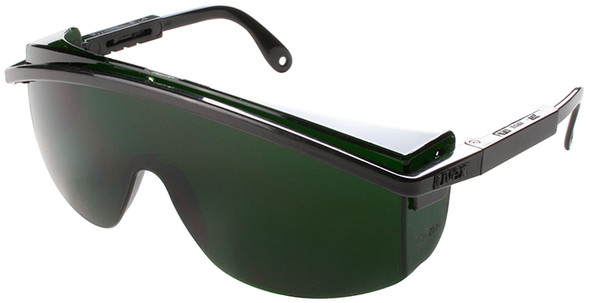 Uvex Astrospec 3000 Safety Glasses with Black Frame/Spatula Temples and Shade 5.0 Infra-dura UD Lens
