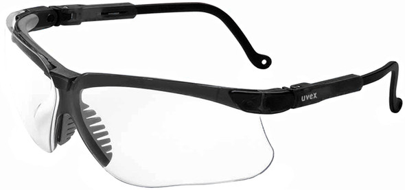 Uvex Genesis Safety Glasses with Black Frame and Clear Lens S3200