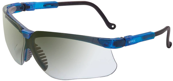 Uvex Genesis Safety Glasses with Vapor Blue Frame and Ref50 Lens S3244