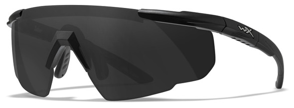 Wiley X Saber Advanced Ballistic Safety Glasses with Matte Black Frame and Smoke Grey Lenses 302
