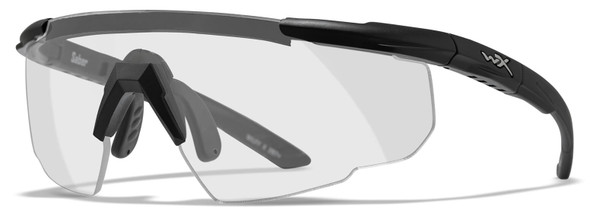 Wiley X Saber Advanced Ballistic Safety Glasses with Matte Black Frame and Clear Lenses 303