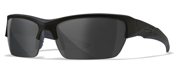Wiley X Valor Black Ops Safety Sunglasses with Matte Black Frame and Polarized Smoke Gray Lenses CHVAL08