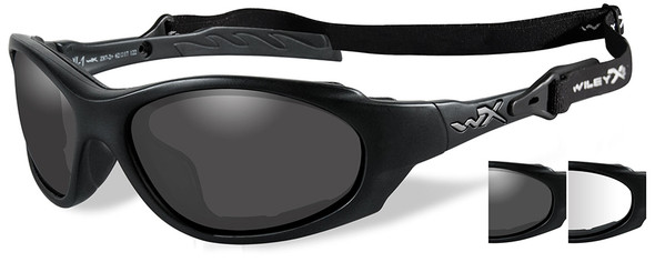 Wiley X XL-1 Advanced Ballistic Safety Glasses Kit with Matte Black Frame and Grey & Clear Lenses 291