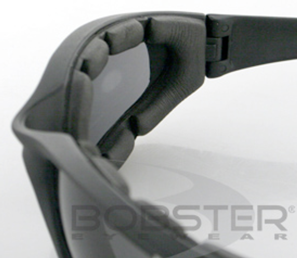 Bobster Foamerz 2 Safety Sunglasses with Black Frame and Anti-Fog Smoke Lens
